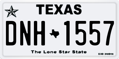 TX license plate DNH1557