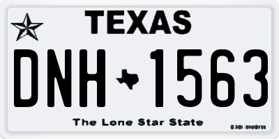 TX license plate DNH1563