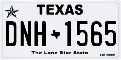 TX license plate DNH1565