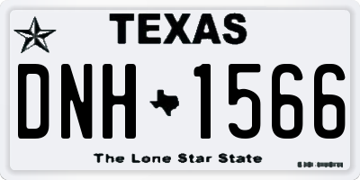TX license plate DNH1566