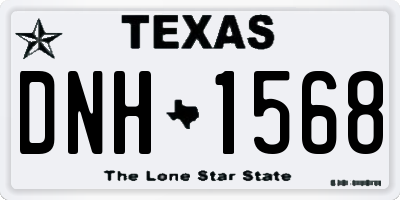 TX license plate DNH1568