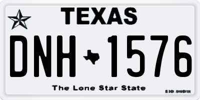 TX license plate DNH1576