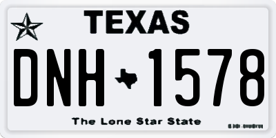 TX license plate DNH1578