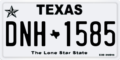 TX license plate DNH1585