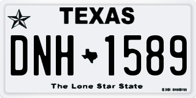 TX license plate DNH1589