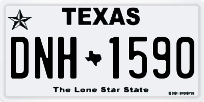 TX license plate DNH1590