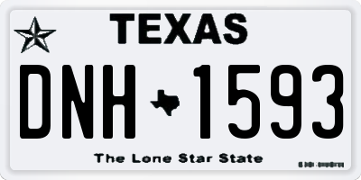 TX license plate DNH1593