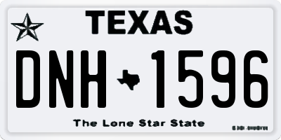 TX license plate DNH1596