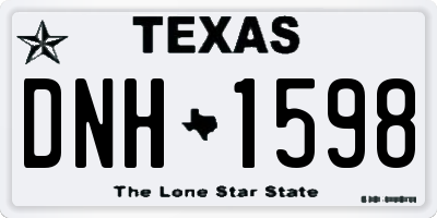 TX license plate DNH1598
