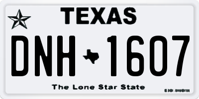 TX license plate DNH1607