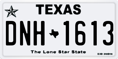 TX license plate DNH1613