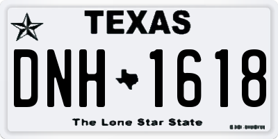TX license plate DNH1618