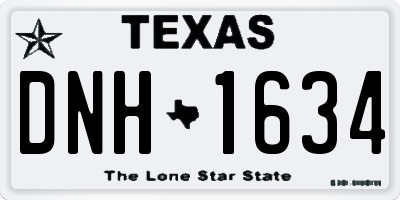 TX license plate DNH1634