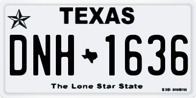 TX license plate DNH1636
