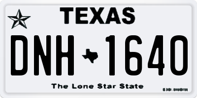 TX license plate DNH1640