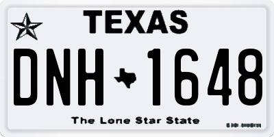 TX license plate DNH1648