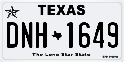 TX license plate DNH1649