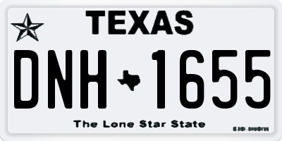 TX license plate DNH1655
