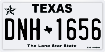 TX license plate DNH1656