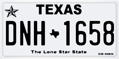TX license plate DNH1658