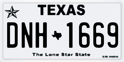 TX license plate DNH1669