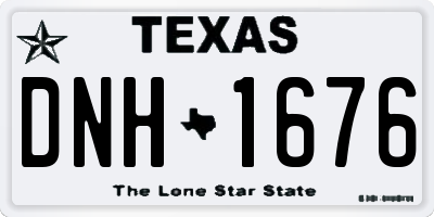 TX license plate DNH1676