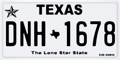 TX license plate DNH1678