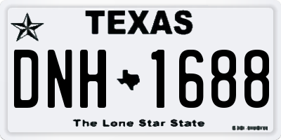 TX license plate DNH1688
