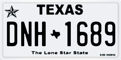 TX license plate DNH1689