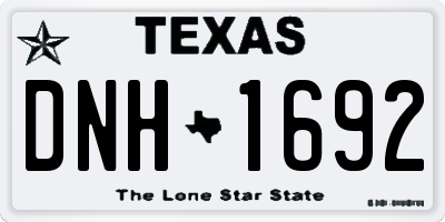 TX license plate DNH1692