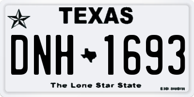 TX license plate DNH1693
