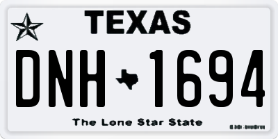 TX license plate DNH1694