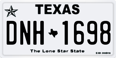 TX license plate DNH1698