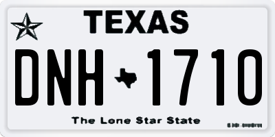 TX license plate DNH1710