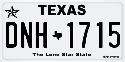 TX license plate DNH1715