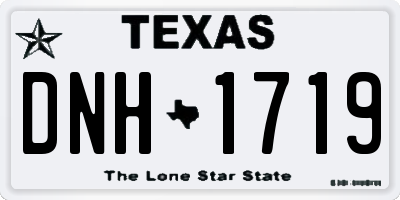 TX license plate DNH1719