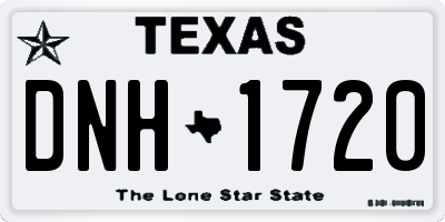 TX license plate DNH1720