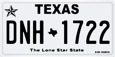 TX license plate DNH1722