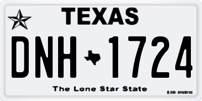 TX license plate DNH1724