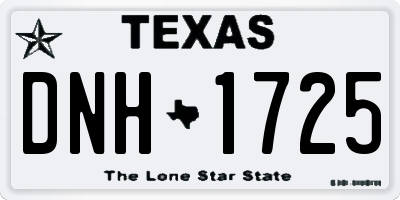 TX license plate DNH1725