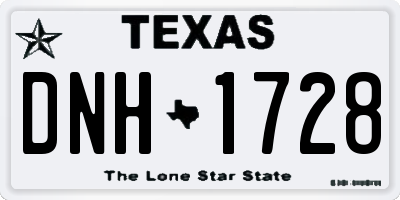 TX license plate DNH1728