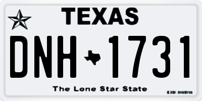 TX license plate DNH1731