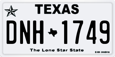 TX license plate DNH1749