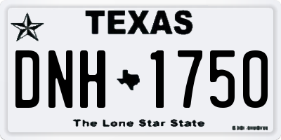 TX license plate DNH1750