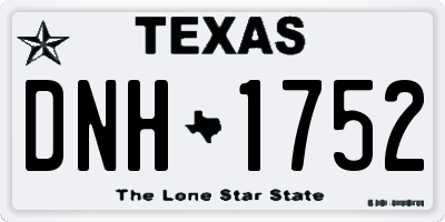 TX license plate DNH1752