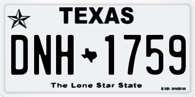 TX license plate DNH1759