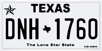 TX license plate DNH1760