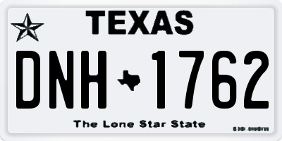 TX license plate DNH1762