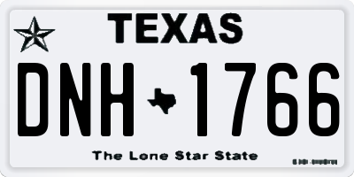 TX license plate DNH1766