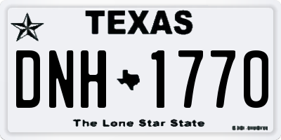 TX license plate DNH1770